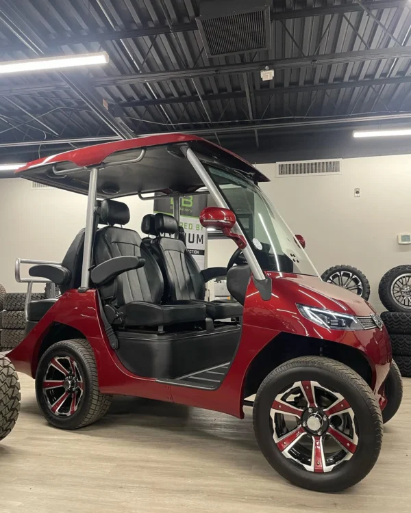 red 2024 evolution d3 golf cart for sale