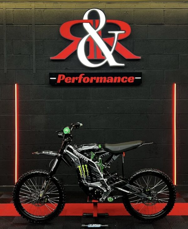 silver and green 2023 sur ron light bee x