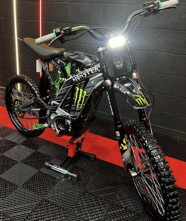 silver and green 2023 sur ron light bee x